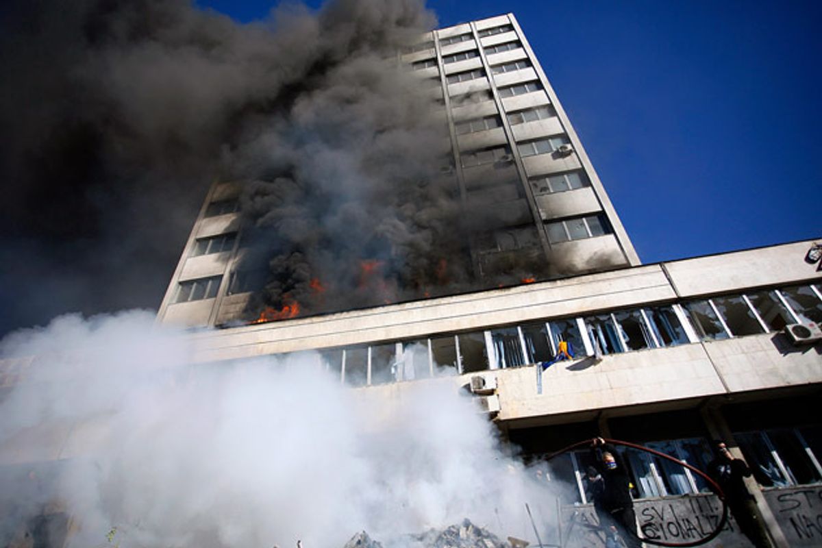Bosnian government building attacked in early Feb.  (CrimeThinc)