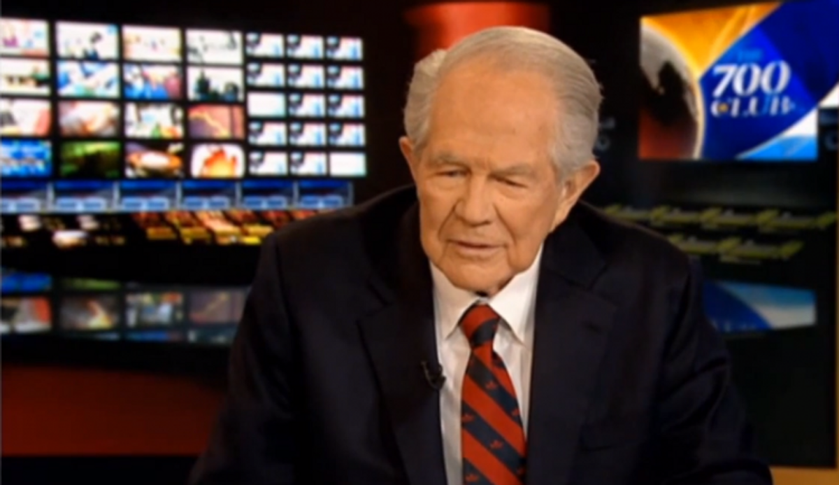       (<a href="http://www.rightwingwatch.org/content/even-pat-robertson-thinks-young-earth-creationism-joke">Screen shot, Pat Robertson/Right Wing Watch</a>)