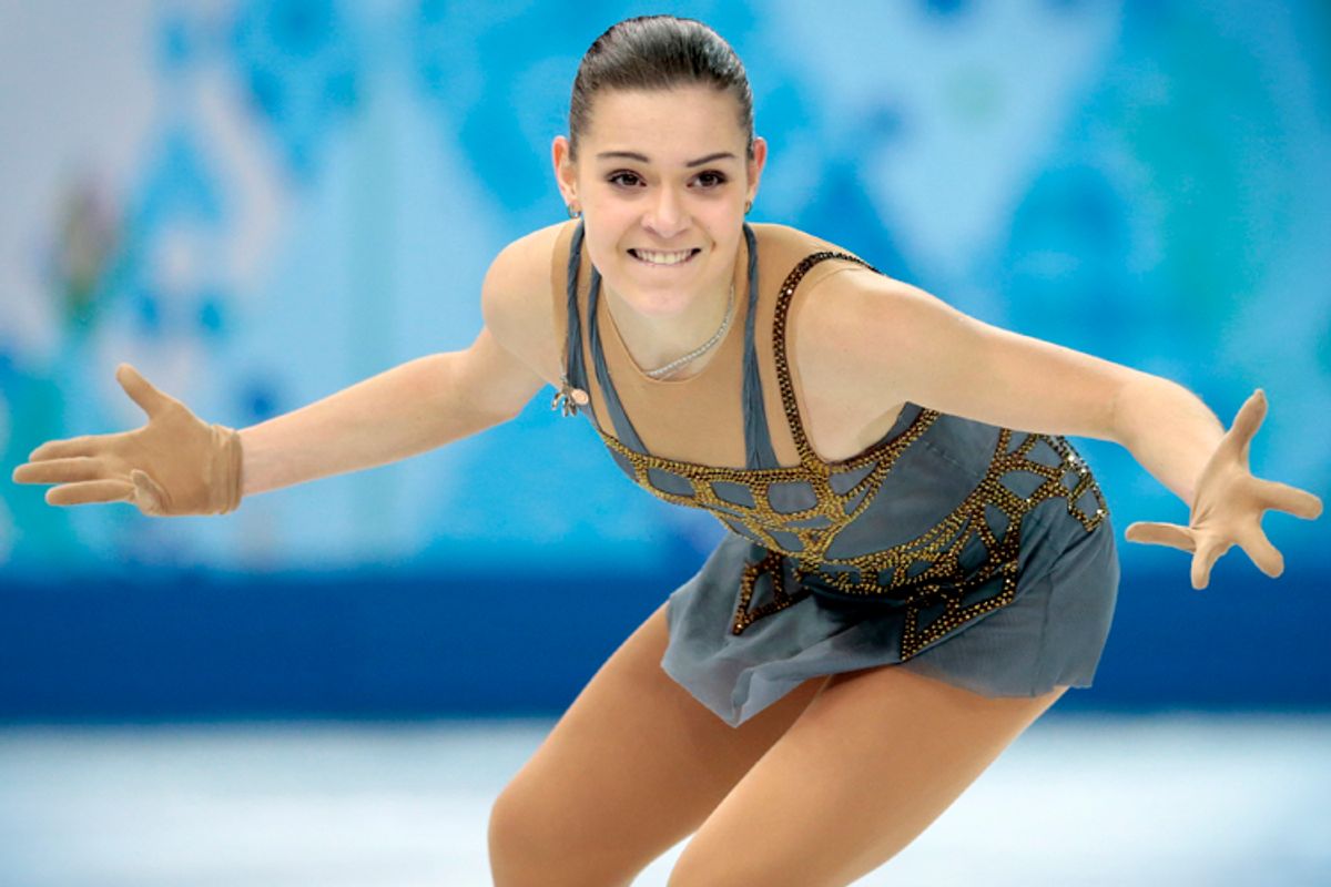 Adelina Sotnikova of Russia competes in the free skate finals at the 2014 Winter Olympics, Feb. 20, 2014, in Sochi, Russia.       (AP/Ivan Sekretarev)