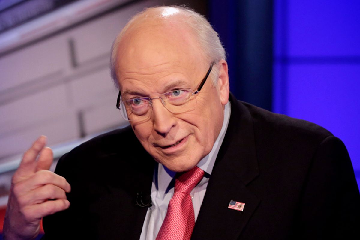 Dick Cheney on "Cavuto," on the Fox Business Network, Dec. 9, 2013.                (AP/Richard Drew)