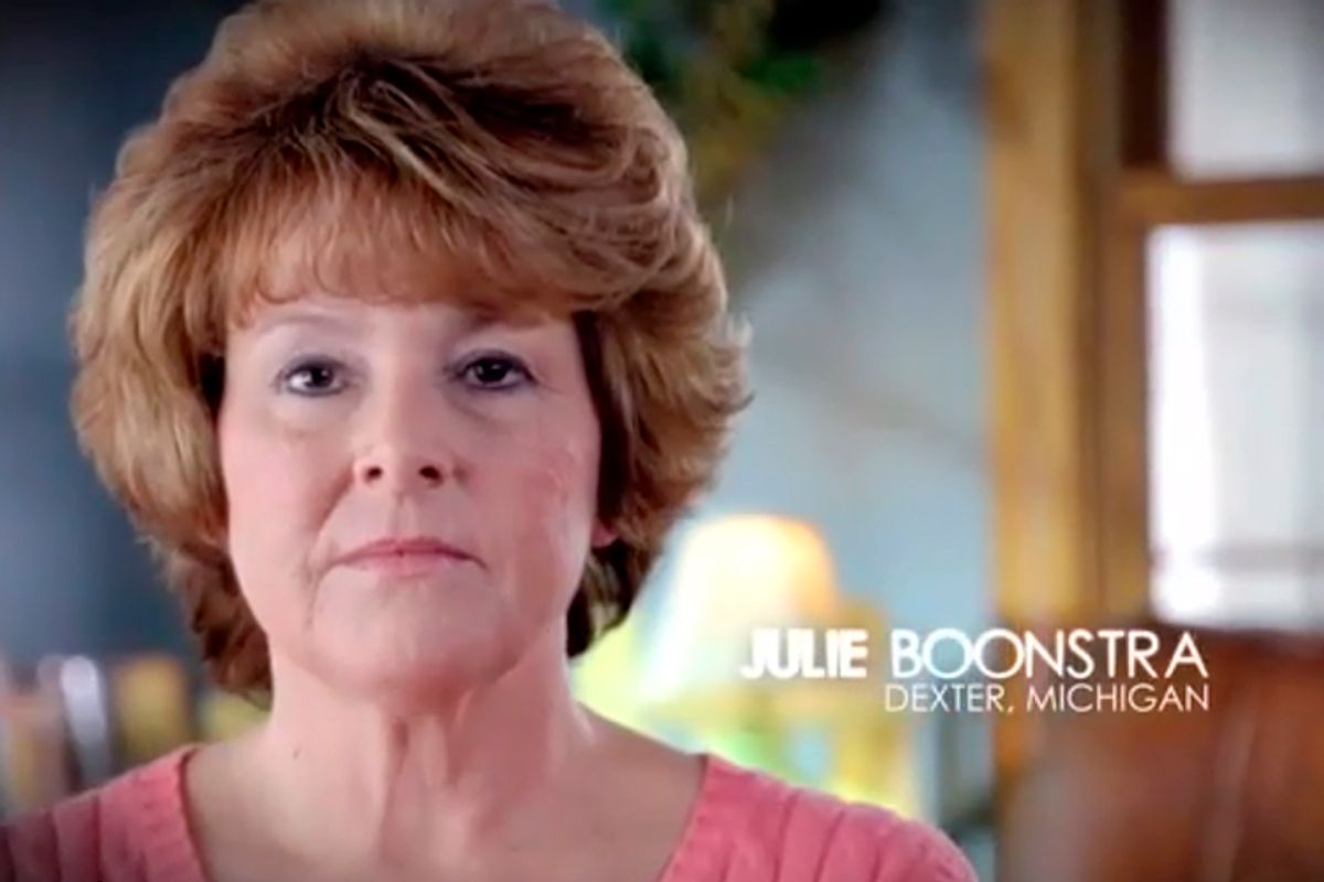Still from "Julie's Story: It's Time to Listen"   (youtube.com/Americans for Prosperity)