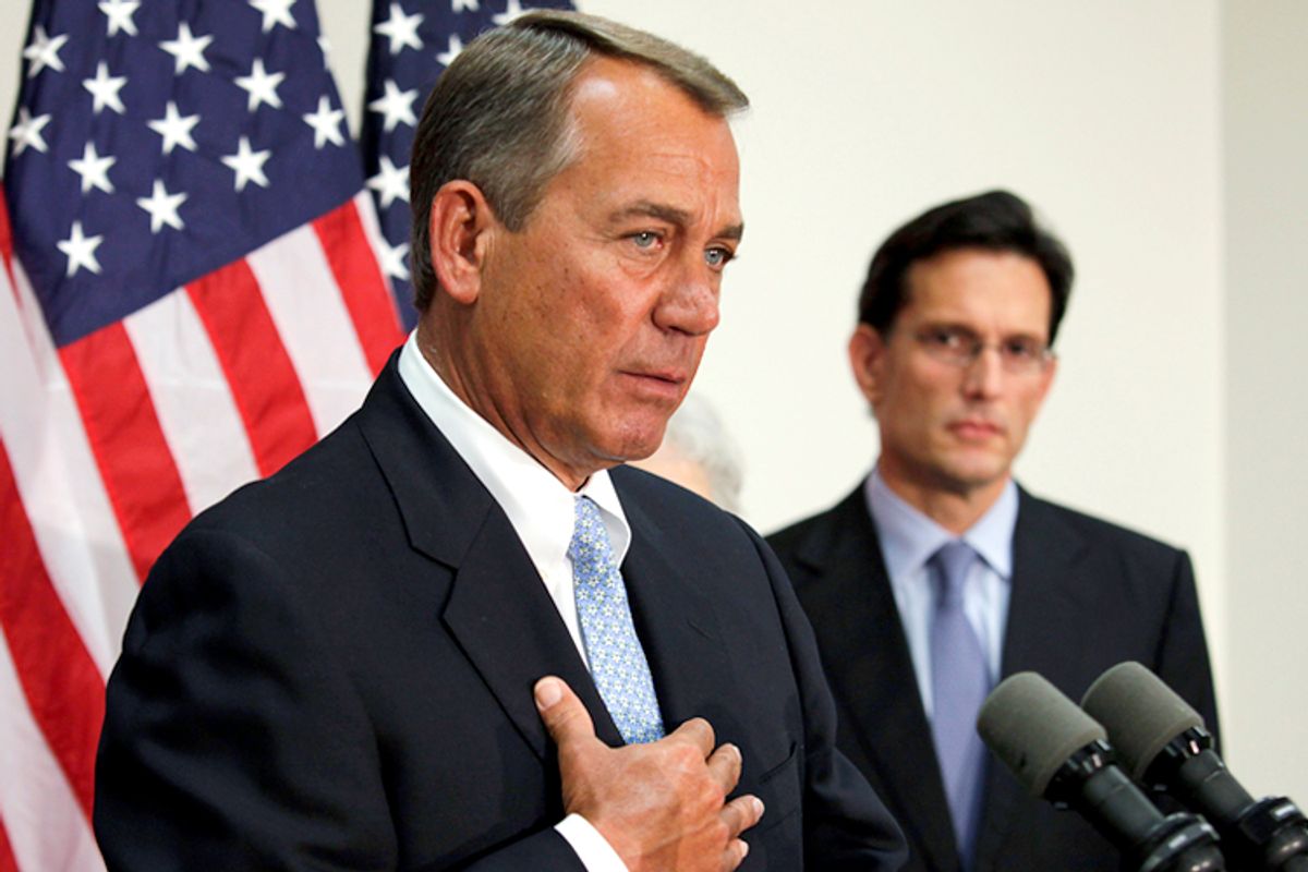 John Boehner, Eric Cantor                                        (Reuters/Yuri Gripas)