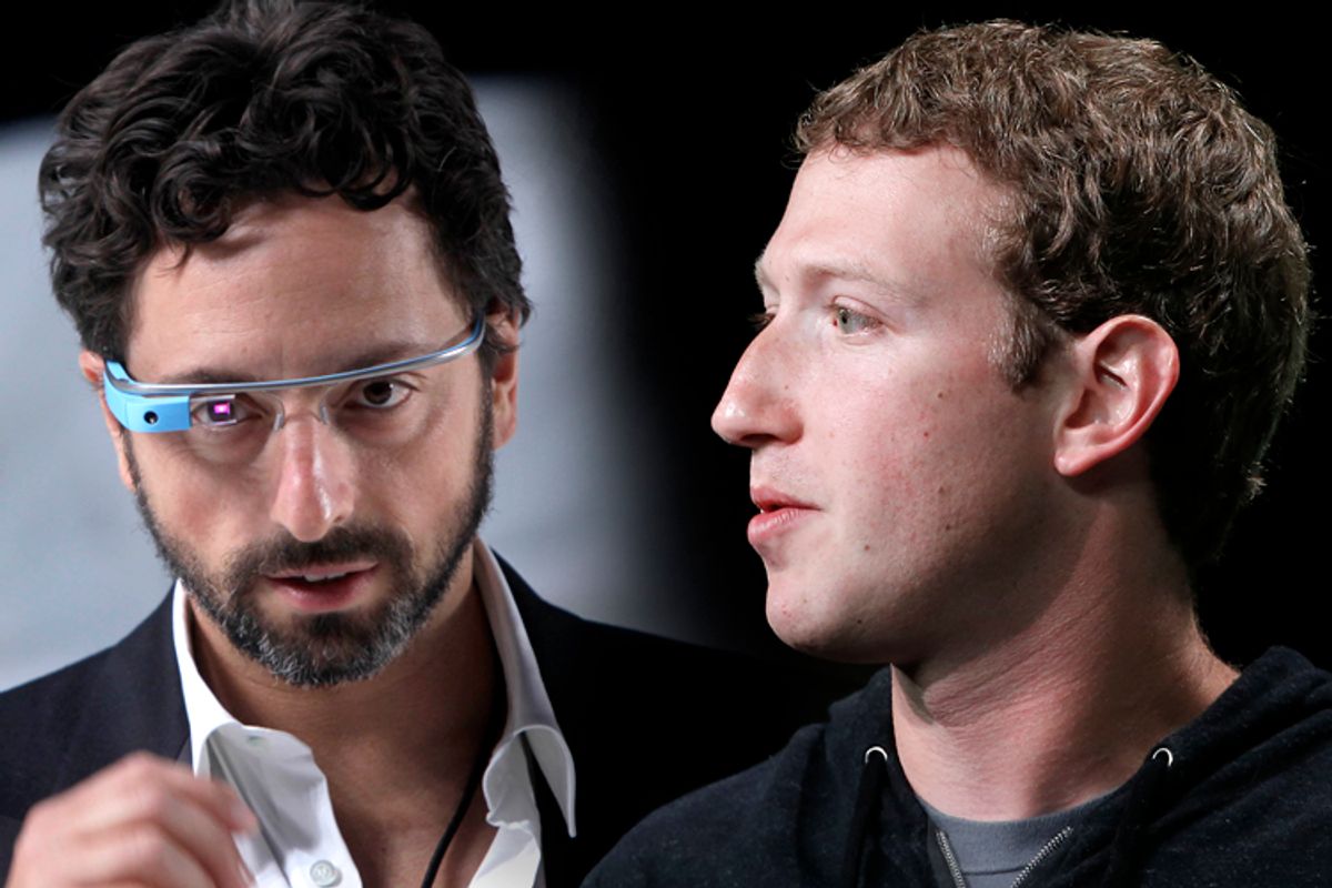 Sergey Brin, Mark Zuckerberg            (AP/Seth Wenig/Reuters/Stephen Lam/Salon)