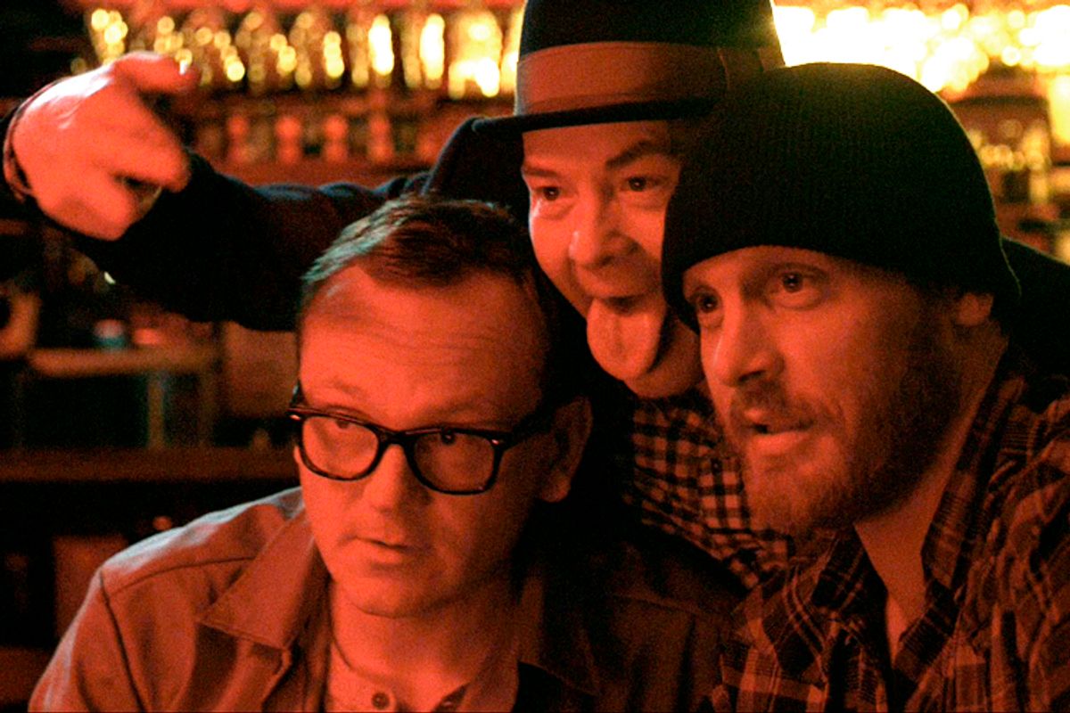  Pat Healy, David Koechner and Ethan Embry (L to R) in "Cheap Thrills."