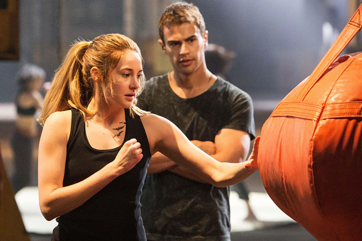 Shailene Woodley and Theo James in "Divergent"     