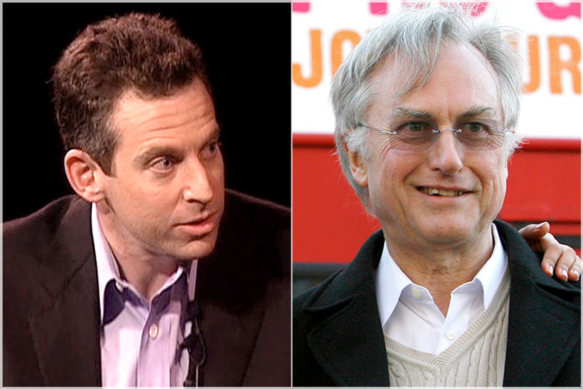 Sam Harris, Richard Dawkins          (ABC News/Reuters/Andrew Winning)
