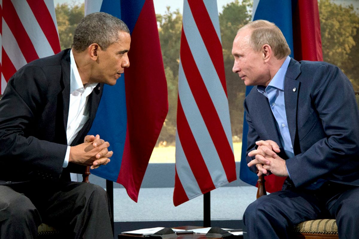 Barack Obama, Vladimir Putin                         (AP/Evan Vucci)