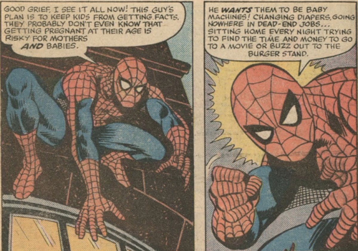     (<a href="http://contentdm.unl.edu/cdm/ref/collection/edcomics/id/10">The Amazing Spiderman vs. the Prodigy</a>)