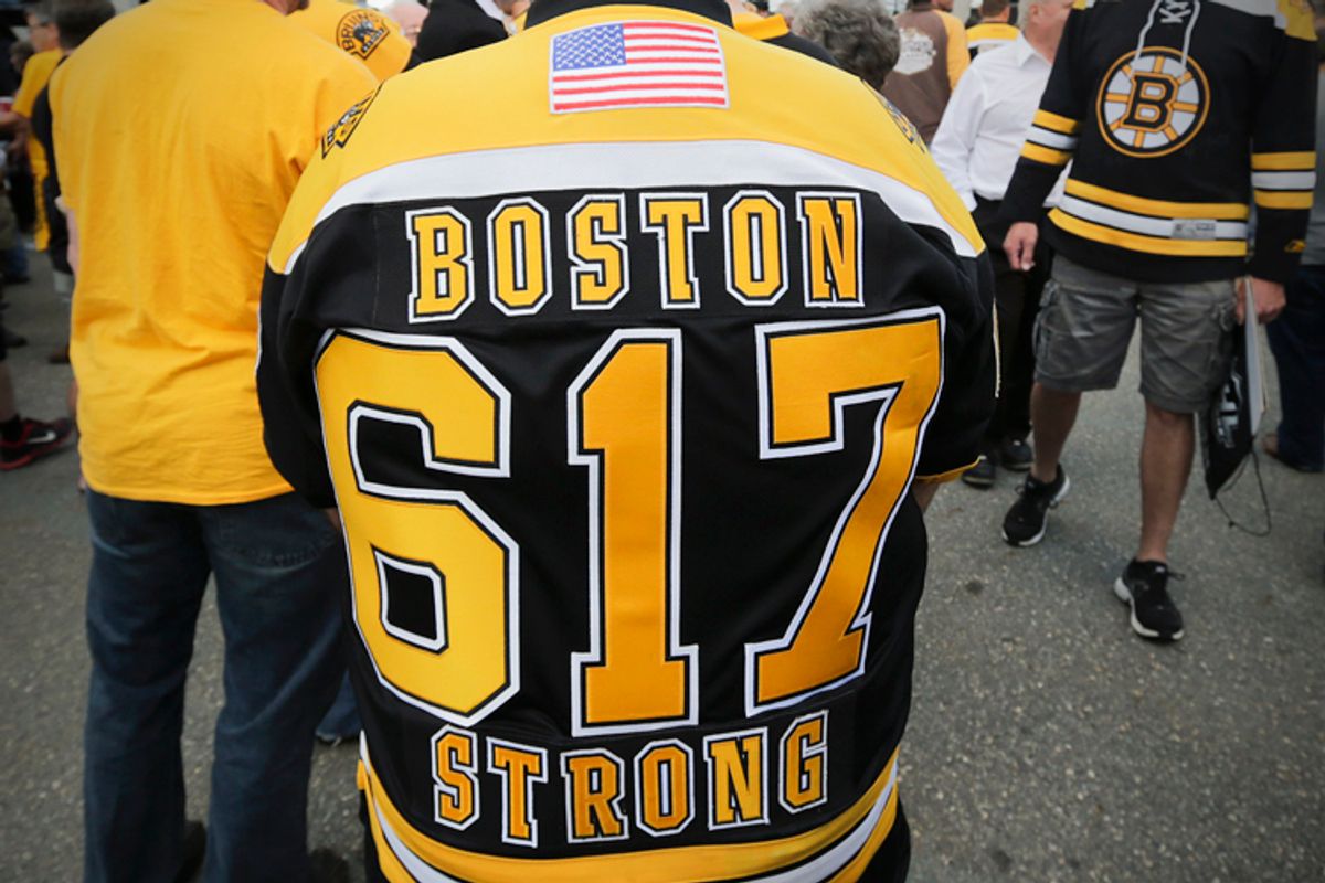 617 Boston Strong Bruins Jersey signed by the Bruins