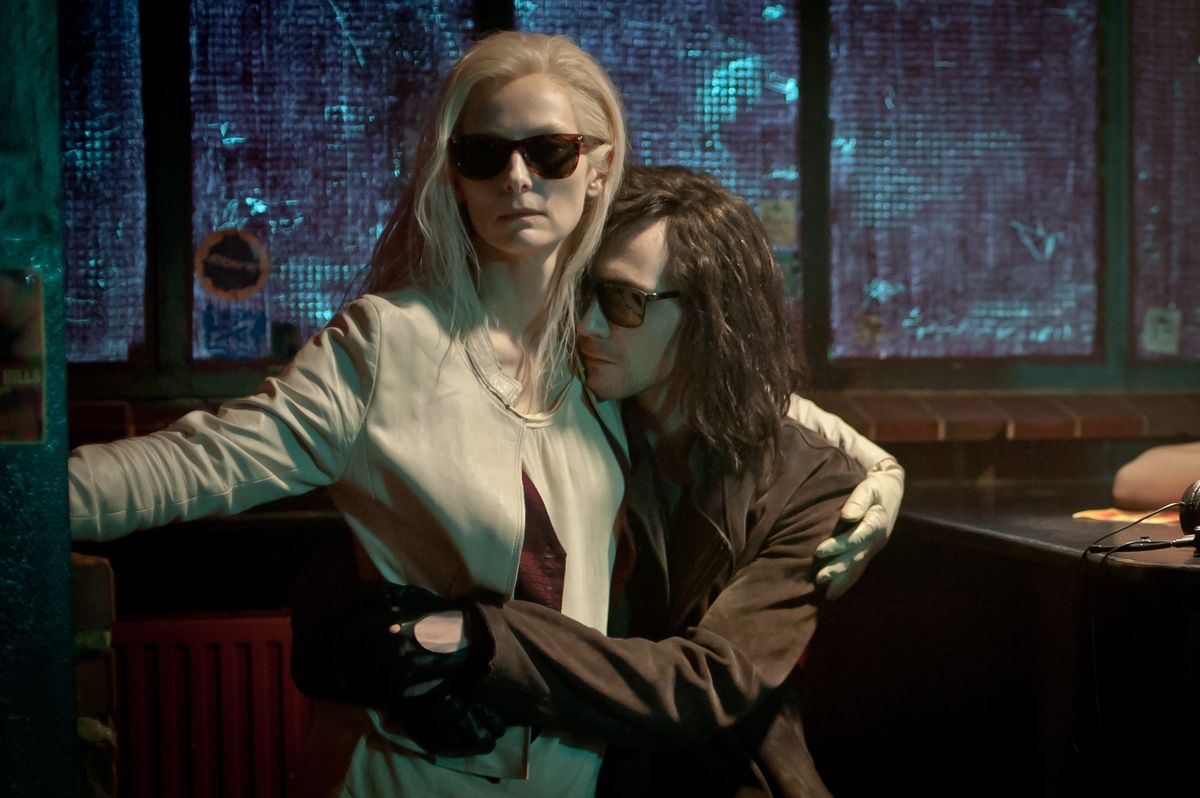 This image released by Sony Pictures Classics shows Tilda Swinton, left, and Tom Hiddleston in a scene from "Only Lovers Left Alive."  (AP Photo/Sony Pictures Classics, Gordon A. Timpen)