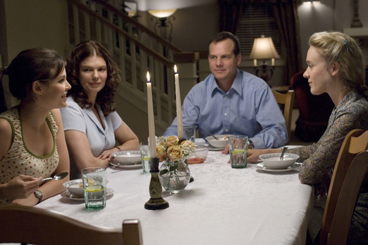 Ginnifer Goodwin, Jeanne Tripplehorn, Bill Paxton and Chloë Sevigny in "Big Love"    (HBO)