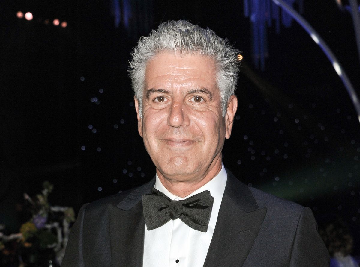 FILE - This Sept. 15, 2013 file photo shows Anthony Bourdain at the 2013 Primetime Creative Arts Emmy Awards Governors Ball in Los Angeles. Bourdain was honored for the on-location television category for The Mind of a Chef, at the James Beard Foundation awards on  Friday, May 2, 2014. (Photo by Richard Shotwell/Invision/AP, File) (Richard Shotwell/invision/ap)