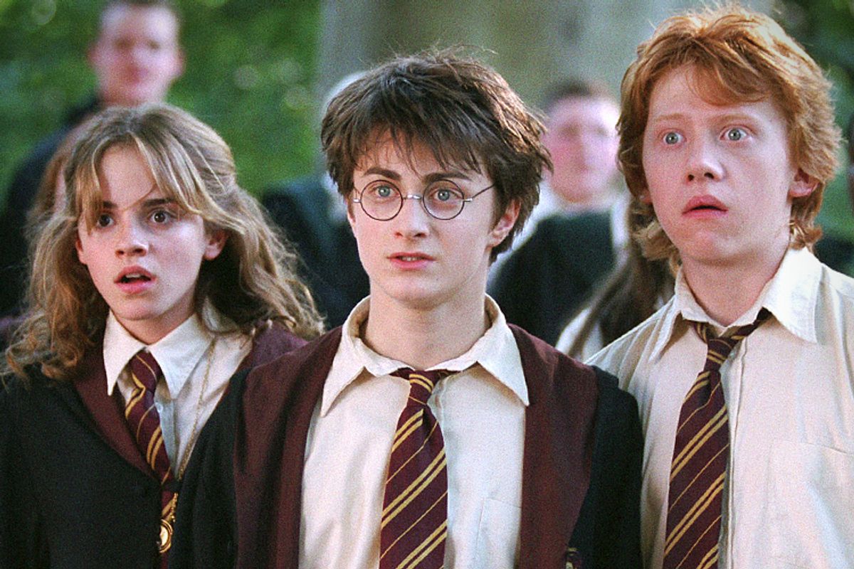 Emma Watson, Daniel Radcliffe and Rupert Grint in "Harry Potter and the Prisoner of Azkaban"    