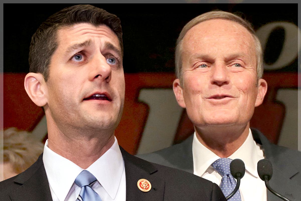 Paul Ryan, Todd Akin      (AP/J. Scott Applewhite/Charlie Riedel/Photo collage by Salon)