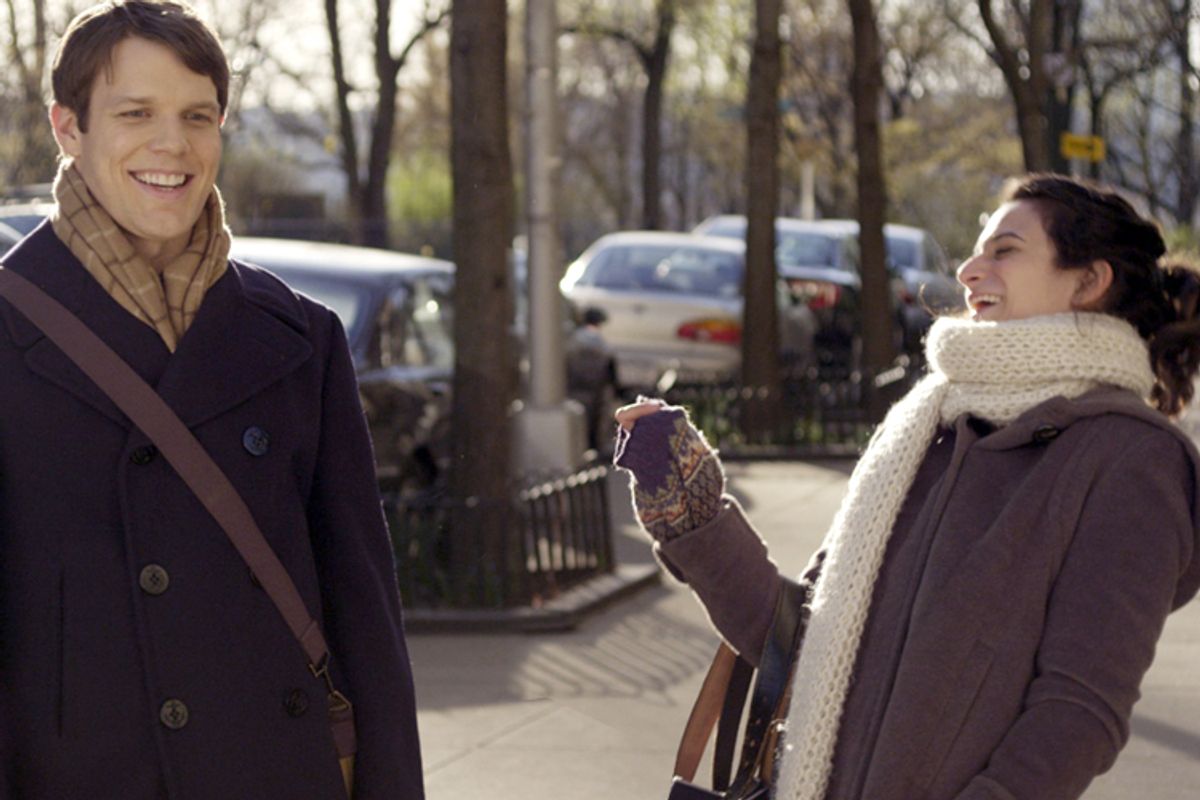 Jake Lacy and Jenny Slate in "Obvious Child"      