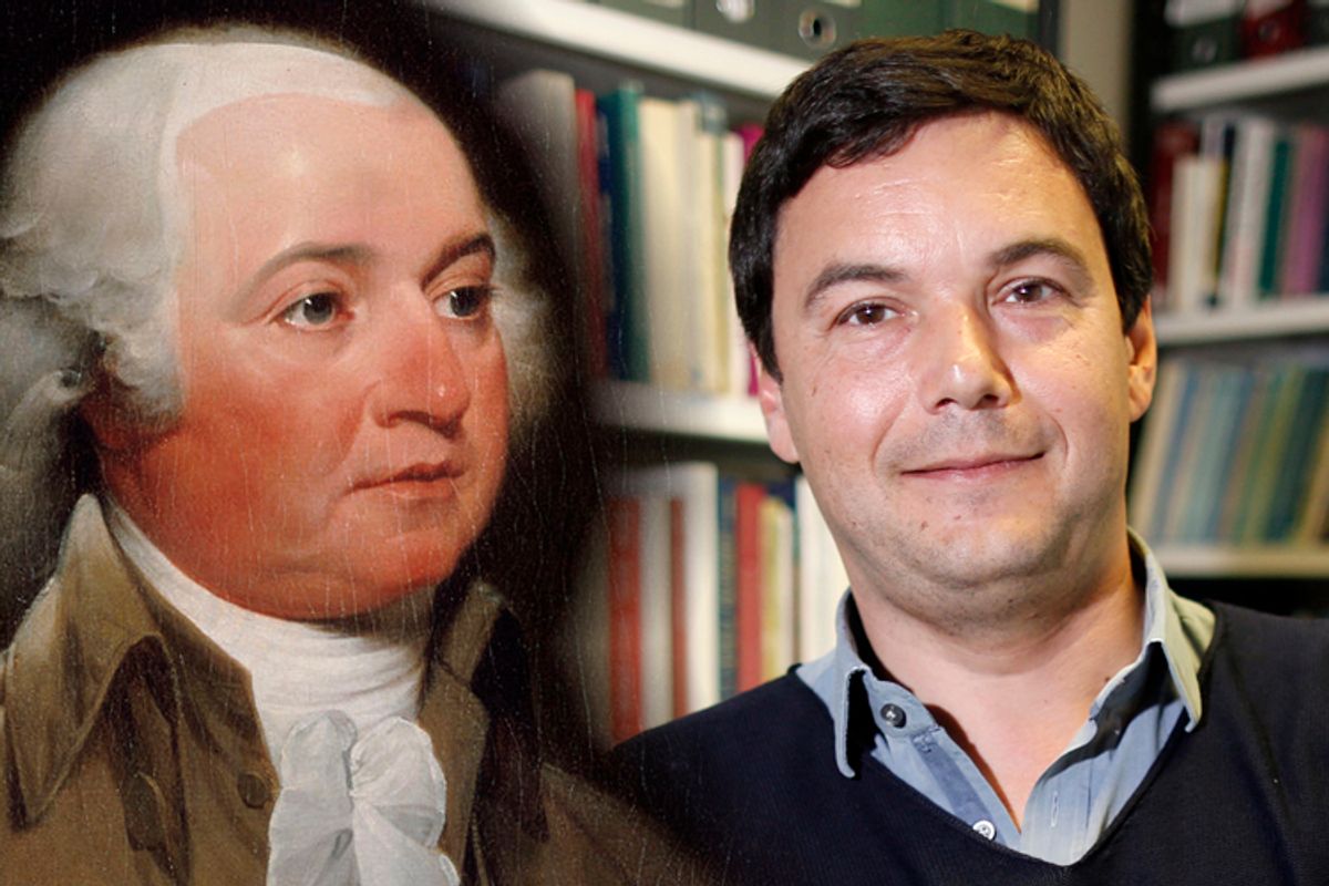 John Adams, Thomas Piketty    (Wikimedia/Reuters/Charles Platiau)