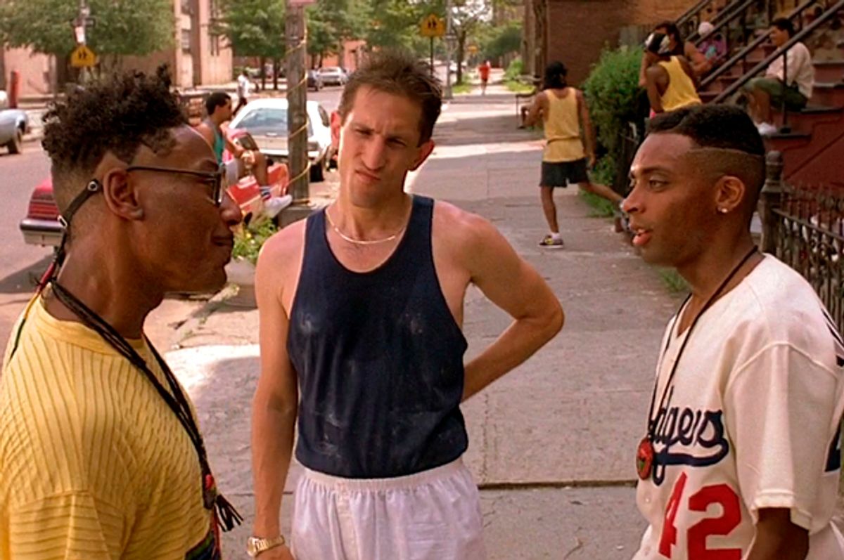 Spike Lee (right) in "Do the Right Thing" 