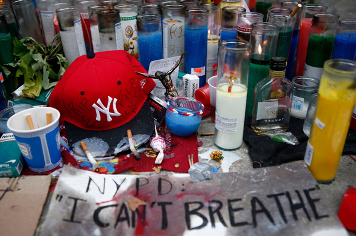 A memorial for Eric Garner in Staten Island, New York, July 21, 2014.                  (Reuters/Eduardo Munoz)