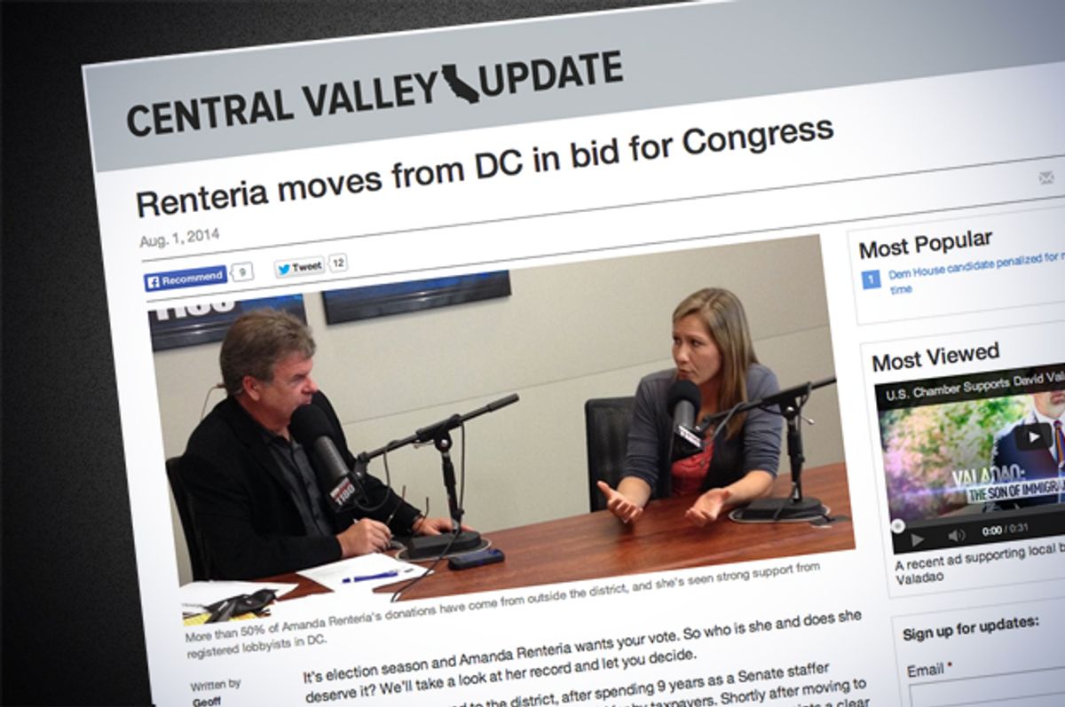  A fake "news" site from the NRCC     (Screen shot, electionupdate2014)