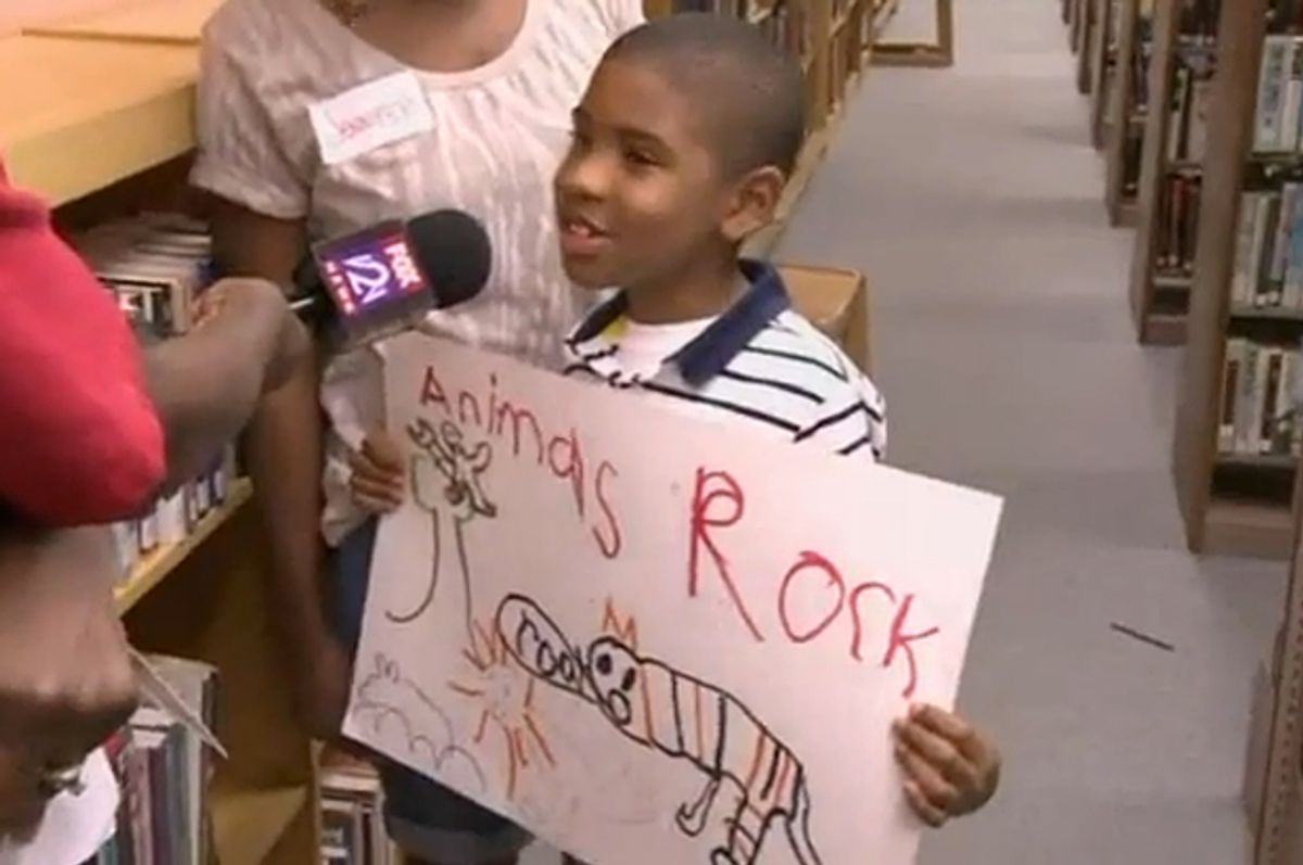 A child at the Ferguson Public Library            (Fox News 2)