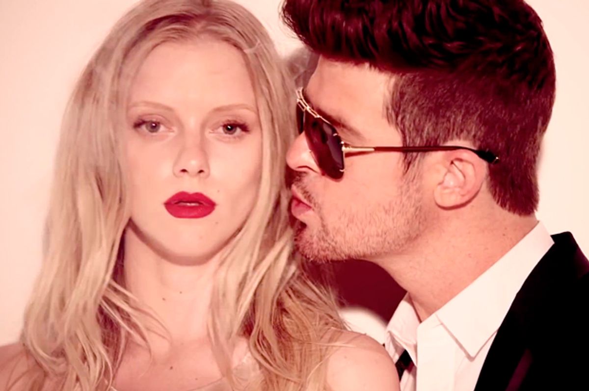 Robin Thicke's "Blurred Lines" video    