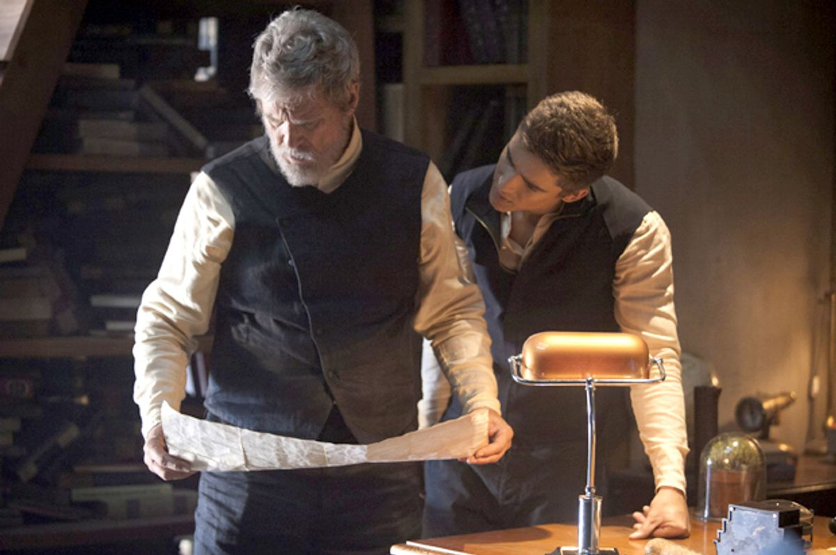 Jeff Bridges and Brenton Thwaites in "The Giver"      (The Weinstein Company)