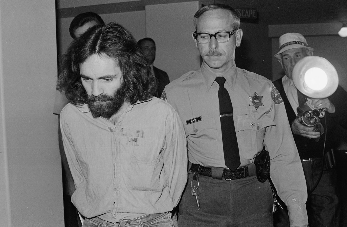 Charles Manson being led to a Los Angeles court room  (AP/Wally Fong)