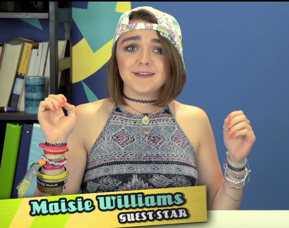 Maisie Williams on "Teens React"   (screenshot/The Fine Bros)