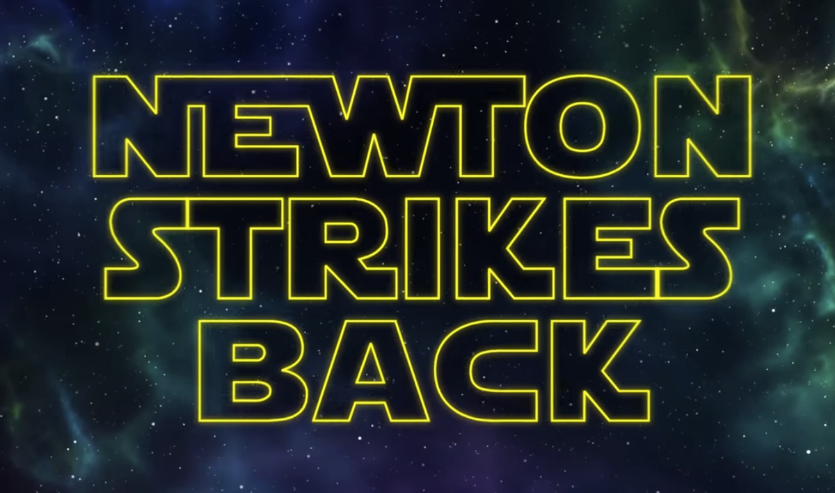 "Newton Strikes Back"   (screenshot/"It's Okay to be Smart")