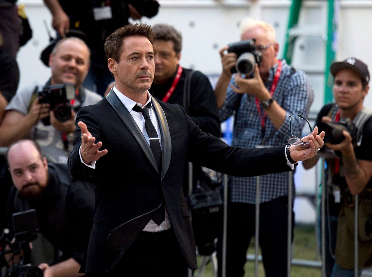 Actor Robert Downey Jr. arrives for the premiere of his film, "The Judge" during the 2014 Toronto International Film Festival in Toronto on Thursday, Sept. 4, 2014. (AP Photo/The Canadian Press, Nathan Denette) (AP)