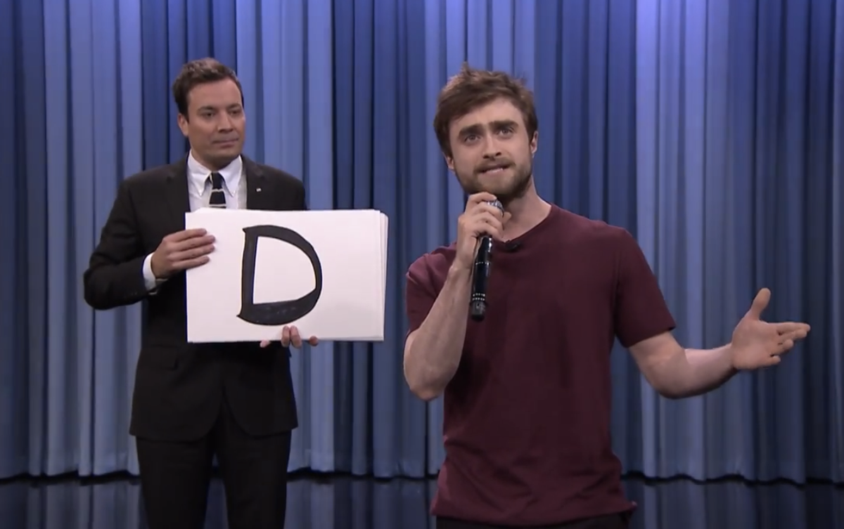  Daniel Radcliffe rapping Blackalicious' "Alphabet Aerobics" on "The Tonight Show"  (NBC/YouTube)