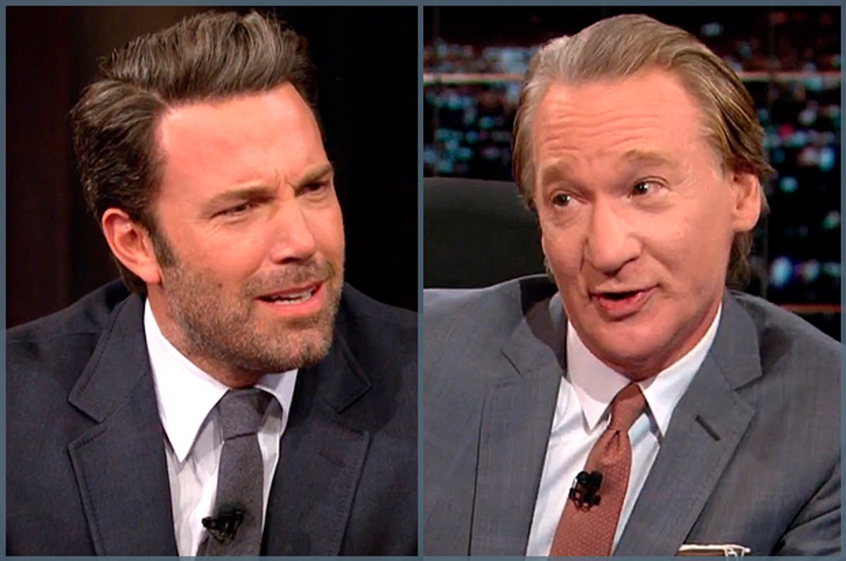 Ben Affleck and Bill Maher on "Real Time with Bill Maher"          (HBO)