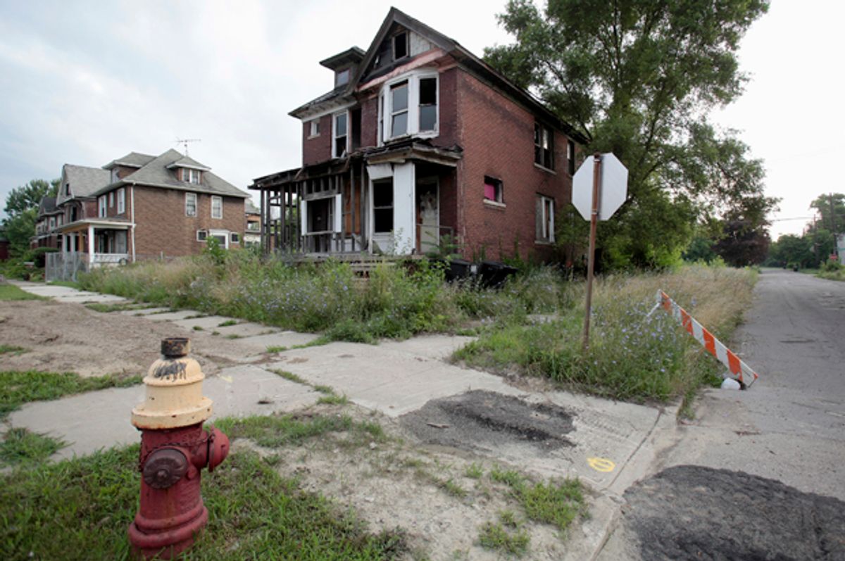 A vacant home on West Grand Boulevard, Detroit, Michigan.         (Reuters/Rebecca Cook)