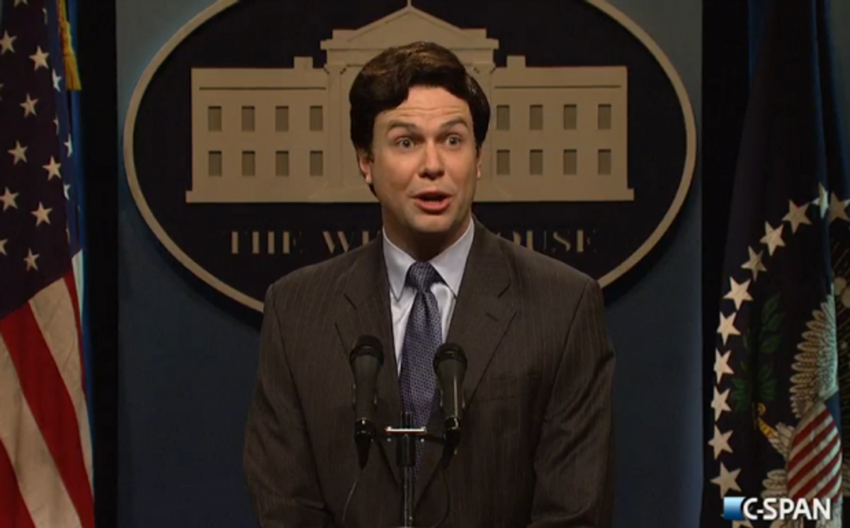  Taran Killam as Ebola czar Ron Klain            (NBC/Saturday Night Live)