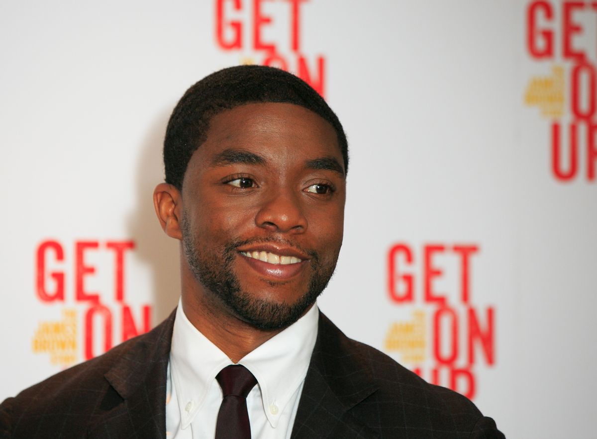 FILE - In this Sept. 14, 2014 file photo, actor Chadwick Boseman attends the world premiere of "Get On Up" at the Ham Yard Hotel in central London.  (John Phillips/invision/ap)