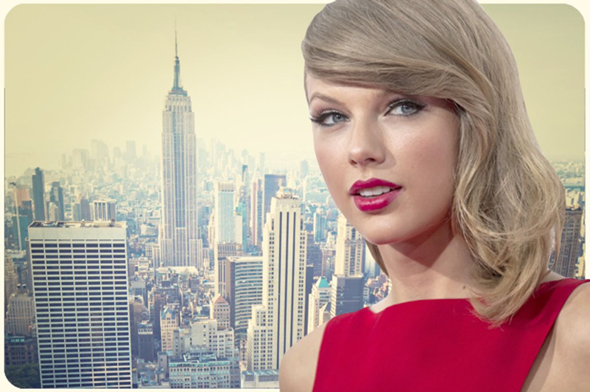 Taylor Swift                   (Reuters/Eric Thayer/<a href='http://www.shutterstock.com/gallery-79547p1.html'>Stuart Monk</a> via <a href='http://www.shutterstock.com/'>Shutterstock</a>/Photo montage by Salon)
