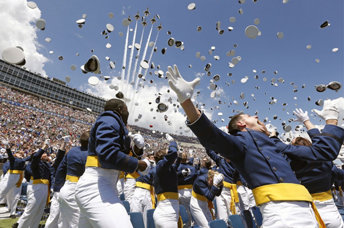 Graduation ceremony at the U.S. Air Force Academy, Colorado, May 28, 2014.      (AP/Brennan Linsley)
