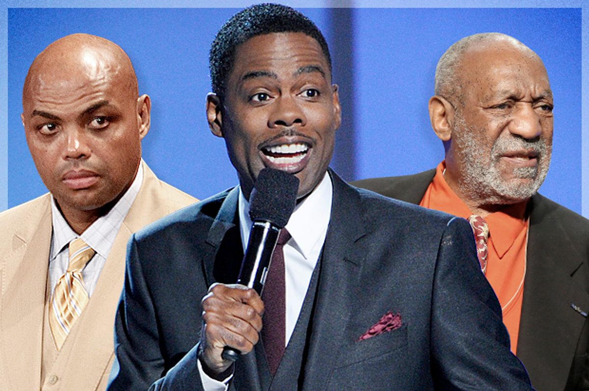 Charles Barkley, Chris Rock, Bill Cosby     (Reuters/Dominick Reuter/AP/Chris Pizzello/Todd Williamson/Photo montage by Salon)