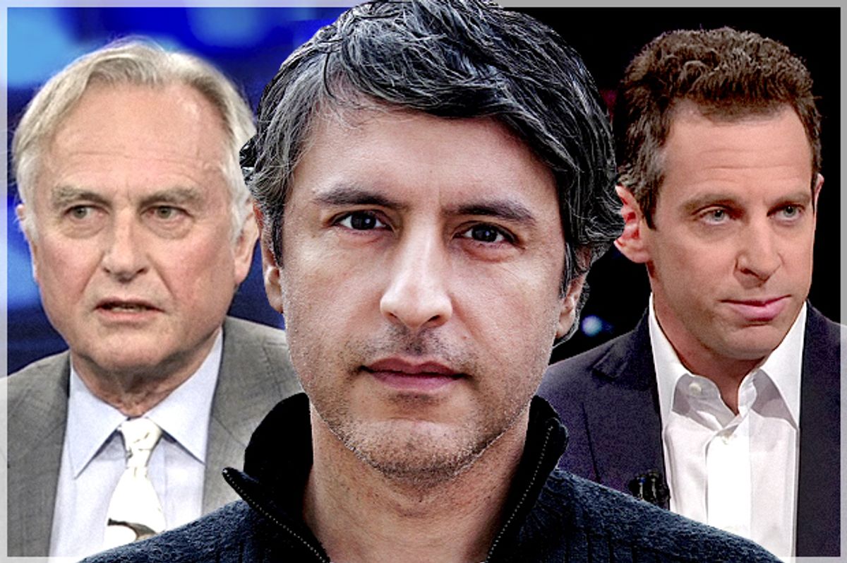 Richard Dawkins, Reza Aslan, Sam Harris         (Comedy Central/Malin Fezehai/HBO/Photo montage by Salon)