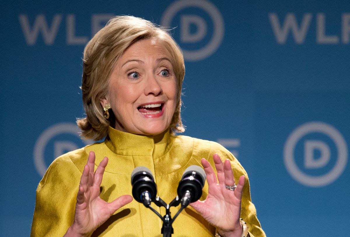 In this Sept. 19, 2014 file photo, former Secretary of State Hillary Rodham Clinton speaks in Washington.  (AP/Manuel Balce Ceneta)