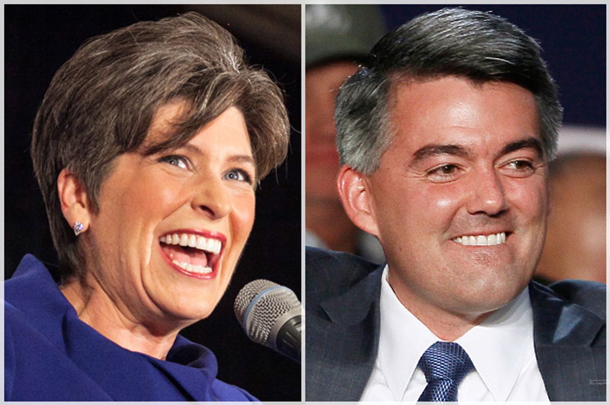 Joni Ernst, Cory Gardner              (Reuters/Brian Frank/Rick Wilking)