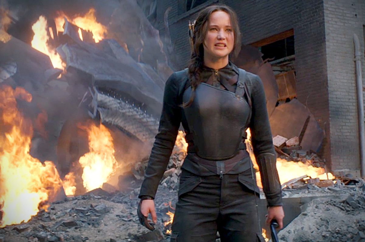 Jennifer Lawrence in "The Hunger Games: Mockingjay - Part 1"     (Lionsgate)