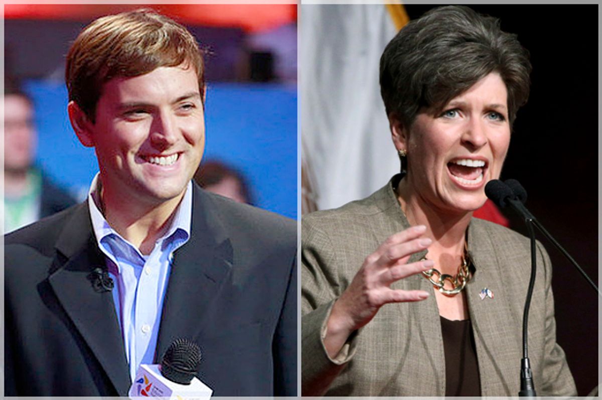 Luke Russert, Joni Ernst      (NBC/Charles Sykes/AP/Justin Hayworth)