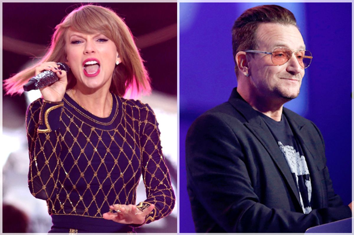 Taylor Swift, Bono         (AP/Greg Allen/Reuters/Suzanne Plunkett)