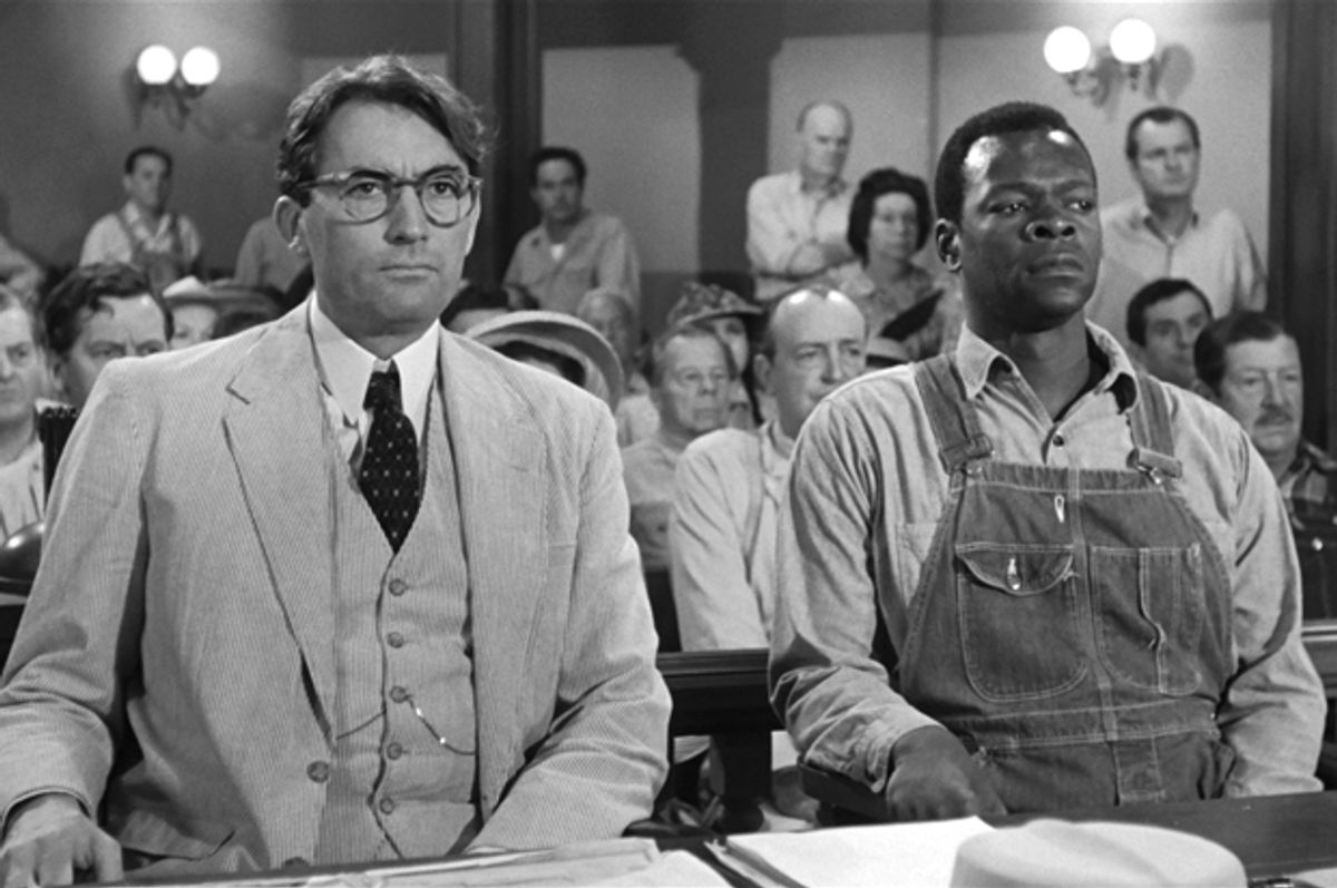 Gregory Peck and Brock Peters in "To Kill a Mockingbird"   