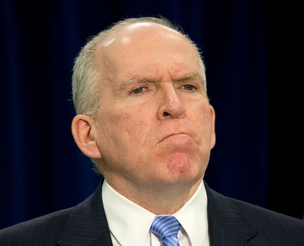 In this Dec. 11, 2014, file photo, CIA Director John Brennan pauses during a news conference at CIA headquarters in Langley, Va. The Senate report on the CIAs interrogation program and the spy agencys official response clash on almost every aspect of the long-secret operation, from the brutality and effectiveness of its methods to the agencys secret dealings with the Bush White House, Congress and the media. But both reports largely agree on one major CIA failure, the agencys mismanagement of the now-shuttered program. (AP Photo/Pablo Martinez Monsivais, File)  (AP/Pablo Martinez Monsivais, File)