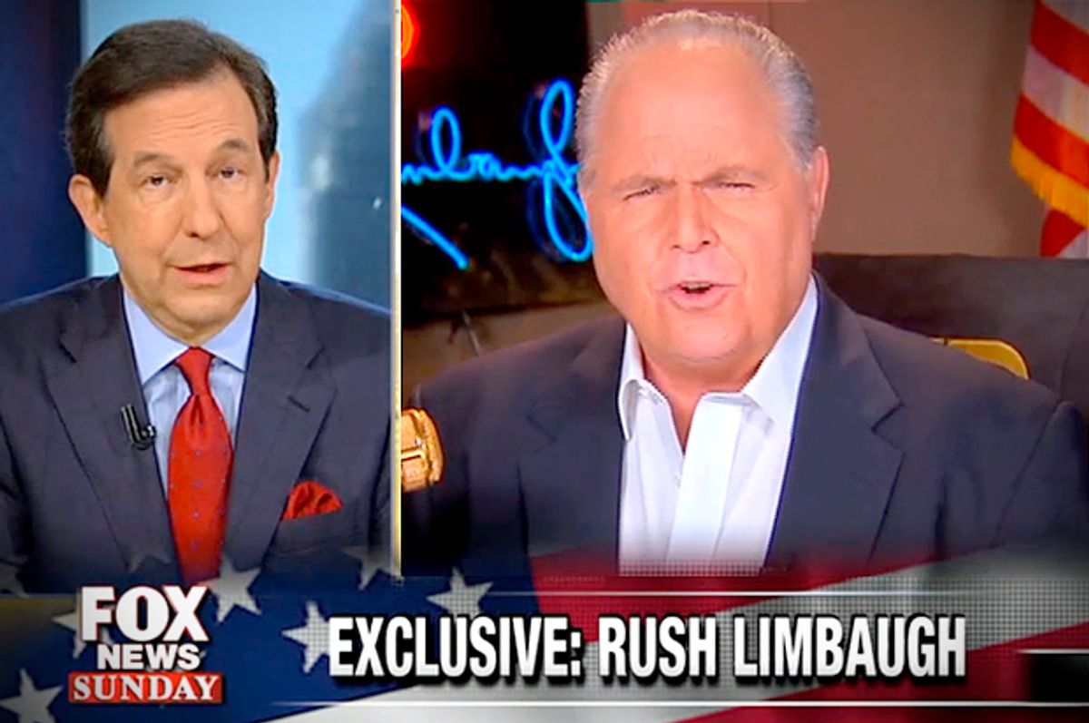 Chris Wallace, Rush Limbaugh           (Fox News)