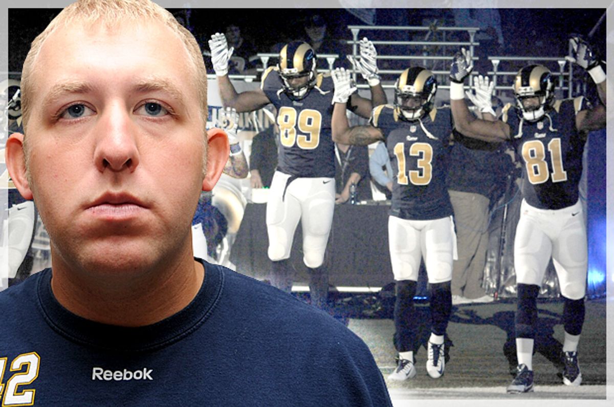 Darren Wilson; members of the St. Louis Rams         (Reuters/AP/L.G. Patterson/Photo montage by Salon)