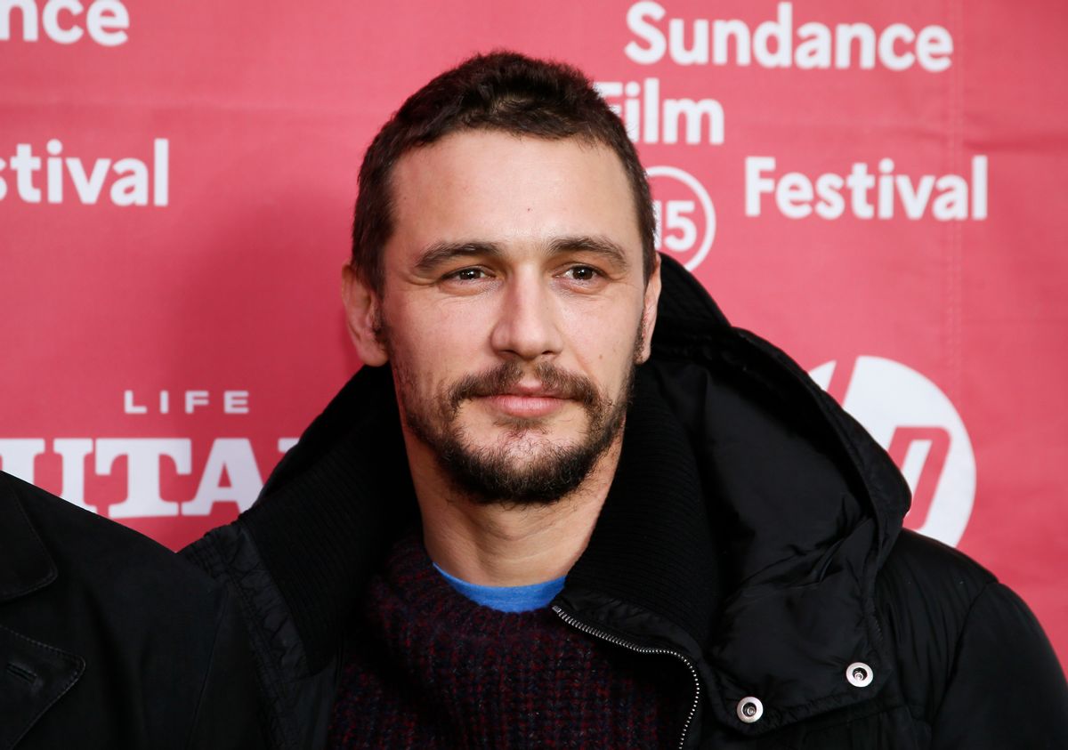 Actor James Franco poses at the premiere of "True Story" during the 2015 Sundance Film Festival on Friday, Jan. 23, 2015, in Park City, Utah.  (Danny Moloshok/invision/ap)