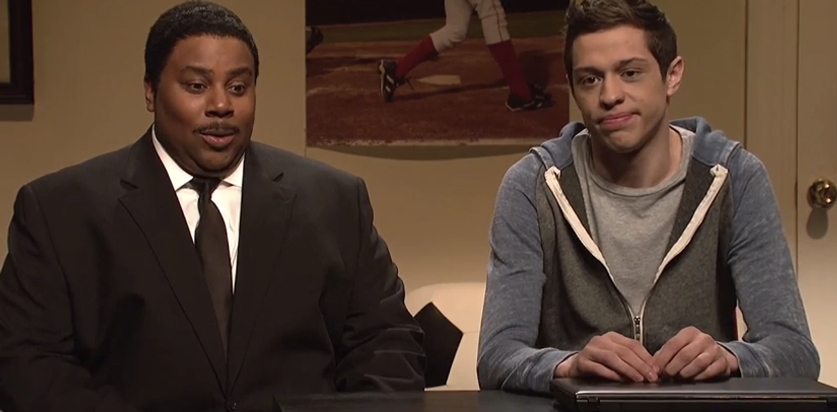  Keenan Thompson and Pete Davidson on "SNL"       (NBC/"Saturday Night Live")